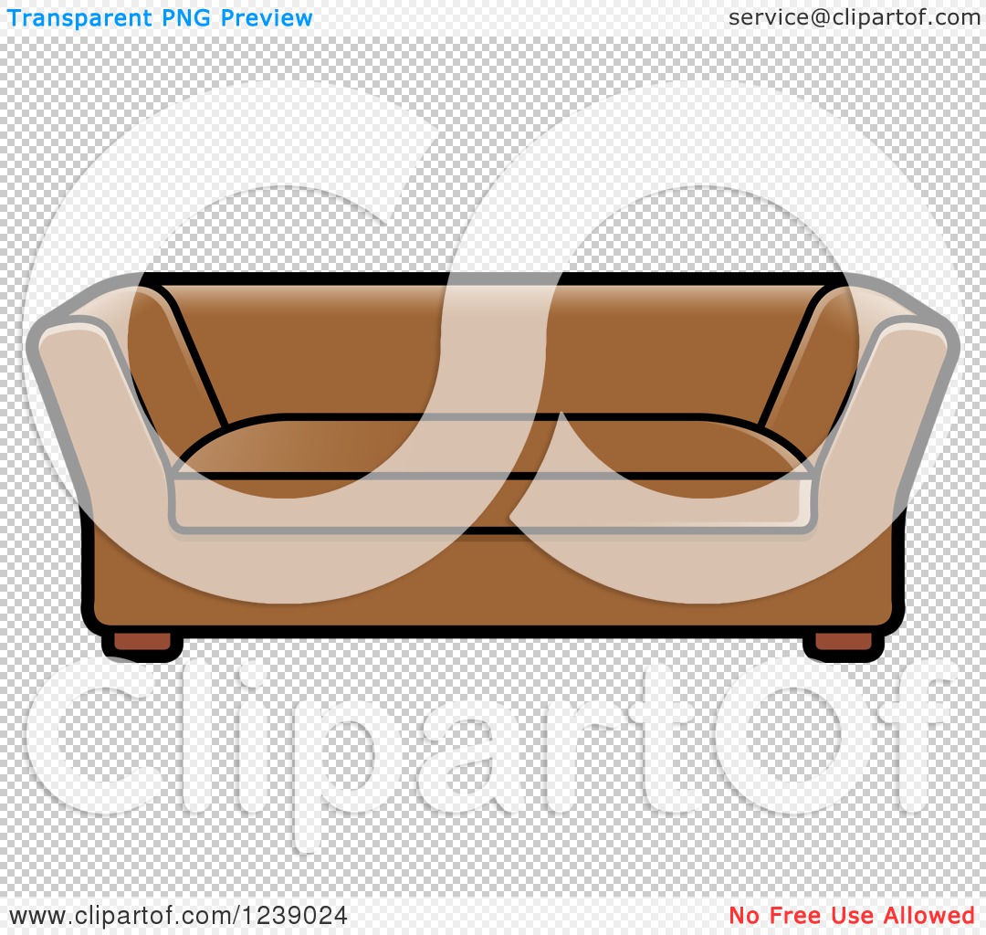 Clipart Of A Brown Sofa   Royalty Free Vector Illustration By Lal