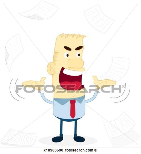 Clipart   Stressed Business Man  Fotosearch   Search Clip Art