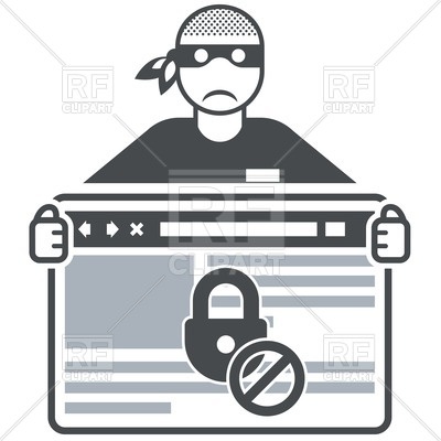 Hacker  And Browser Window Download Royalty Free Vector Clipart  Eps
