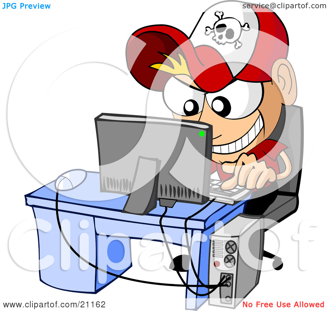 Hacker Clipart Clipart Illustration Of An Evil Caucasian Boy Hacking