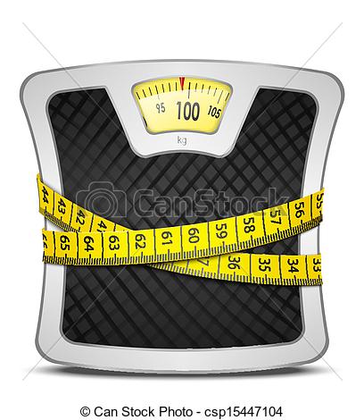 Measuring Tape Wrapped Around Bathroom Scales  Concept Of Weight Loss