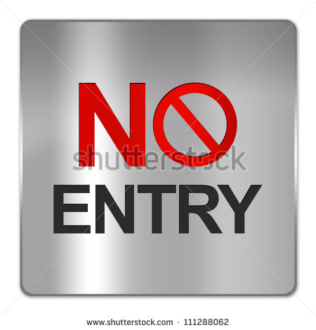 No Entry Staff Only Sign