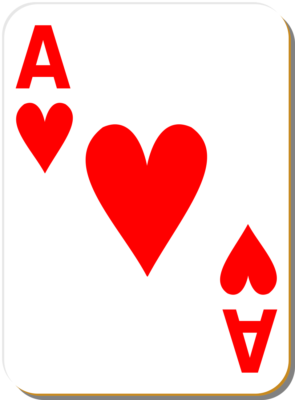 Playing Card   Free Stock Photo   Illustration Of An Ace Of Hearts