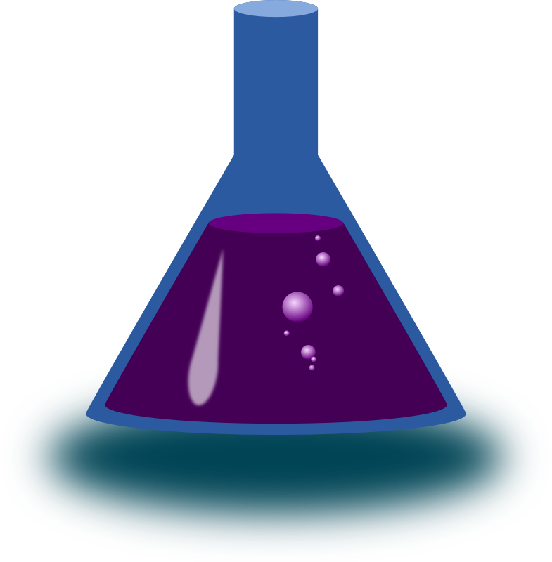Research By Sheikh Tuhin   A Flask With Purple Liquid In It