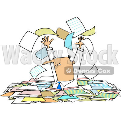 Royalty Free  Rf  Clipart Illustration Of A Stressed Manager Standing