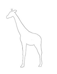 Simple Giraffe Outline       Giraffe Body Brown Paper For The Giraffe    
