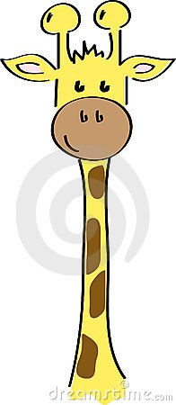 Simple Giraffe Outline       Giraffe Clipart Animal Silhouette Face    