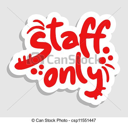 Staff Only Clip Art