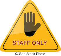 Staff Only Vector Clipart Royalty Free  1193 Staff Only Clip Art