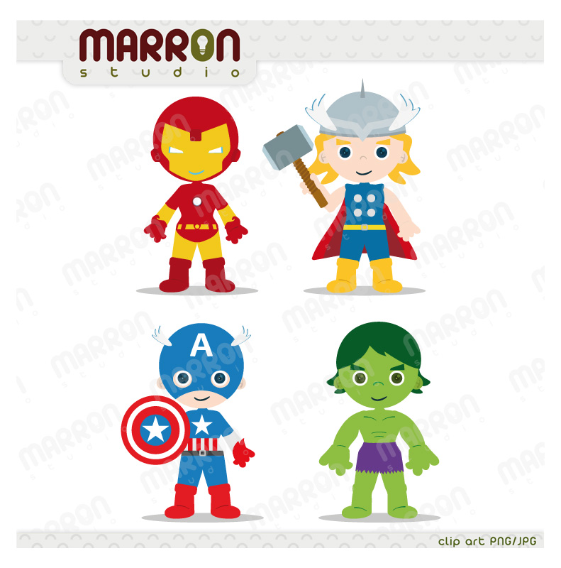Super Heroe Inspired Set Avengers Kids Thor Captain America Iron