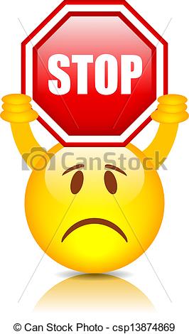 Vector   Smiley With Stop Sign   Clipart Panda   Free Clipart Images