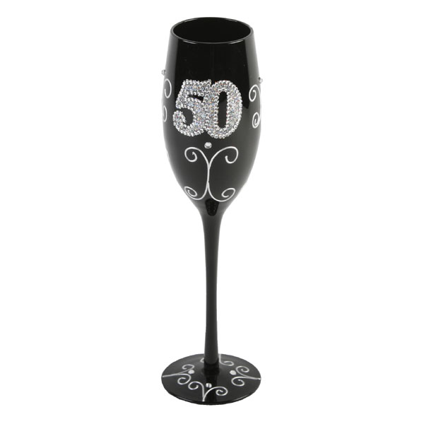 50th Birthday Black Champagne Flute Clipart   Free Clip Art Images