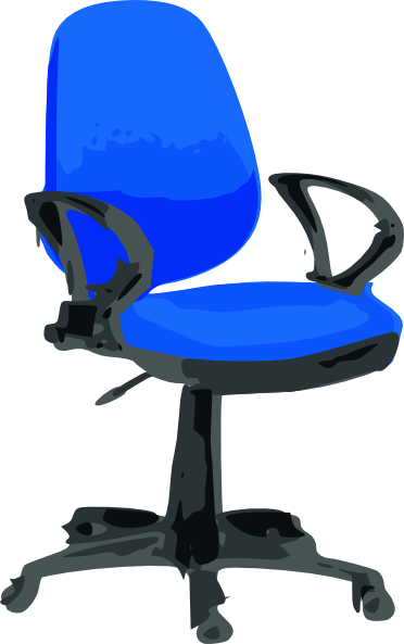 Blue Desk Chair With Wheels Clip Art At Clker Com   Vector Clip Art