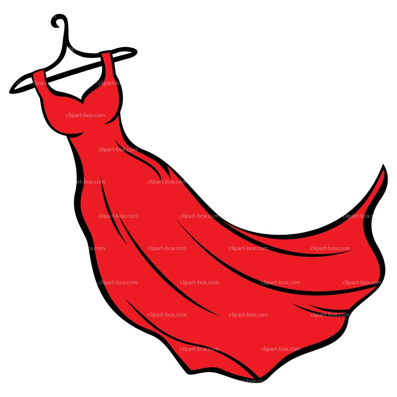 Clipart Fashion Red Dress Icon   Royalty Free Vector Design