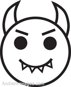 Devil Face Symbol Clip Art