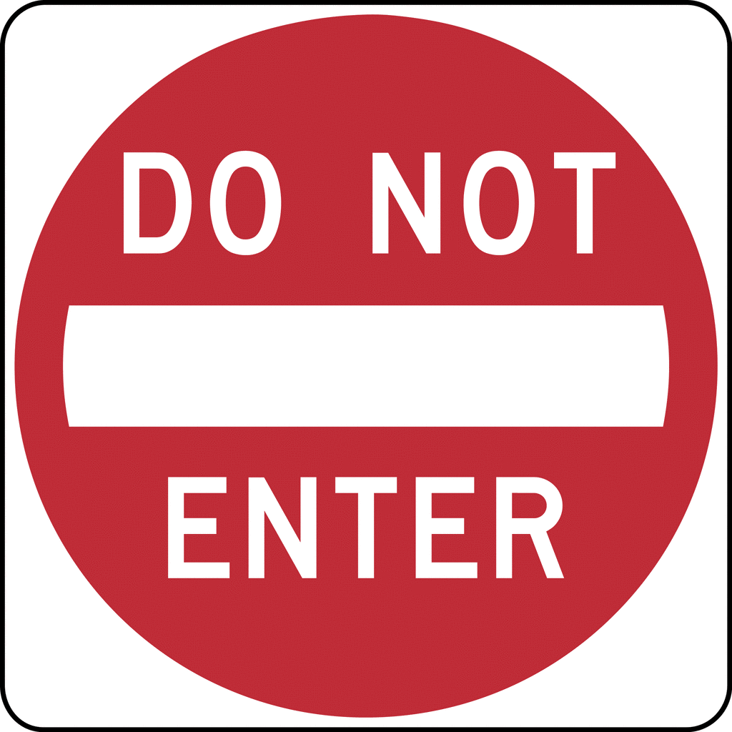 Do Not Enter Color   Clipart Etc