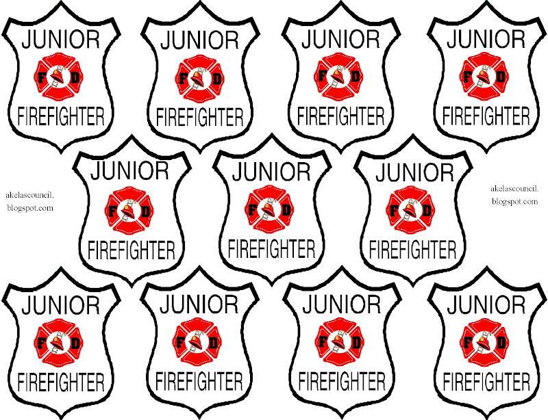 Firefighter Badge Template Junior Firefighter Neckerchief