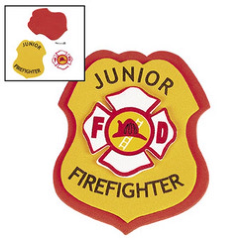 Firefighter   Fireman Badge Diy  6    Bubbles And Rainbows Party    