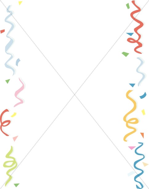 Half Circle Shaped Ribbon   Church Birthday Clipart