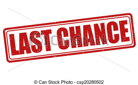 Last Chance Grunge Rubber Stamp On White Background Vector