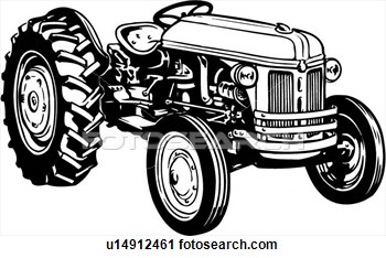      Machine Machinery Farm 1946 Ford View Large Clip Art Graphic