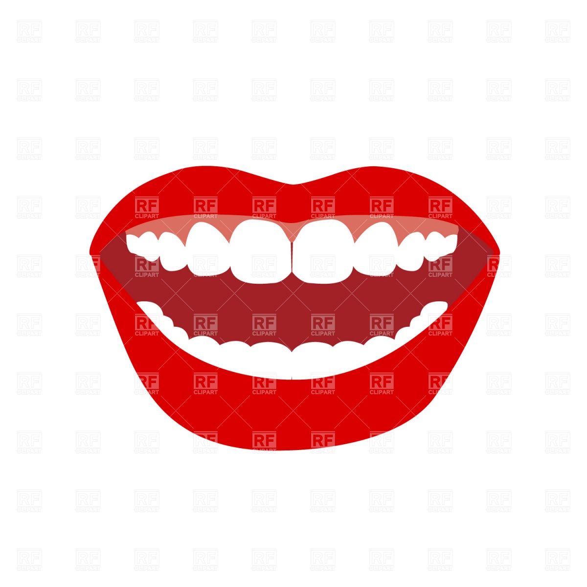 Mouth With Lips Gum And Teeth Download Free Vector Clipart  Eps