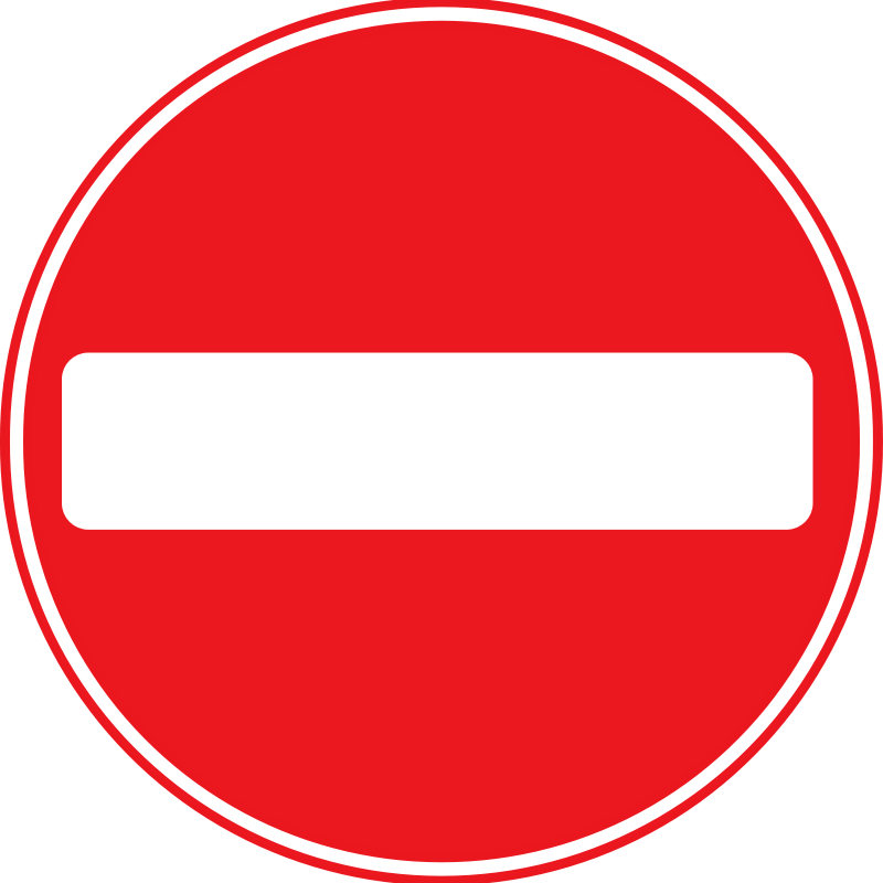 No Entry Sign Clipart   Free Clipart