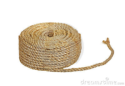 Rope Coil Isolated On A White Background