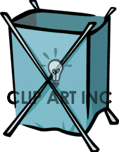 Royalty Free Blue Clothes Hamper Clipart Image Picture Art   146284
