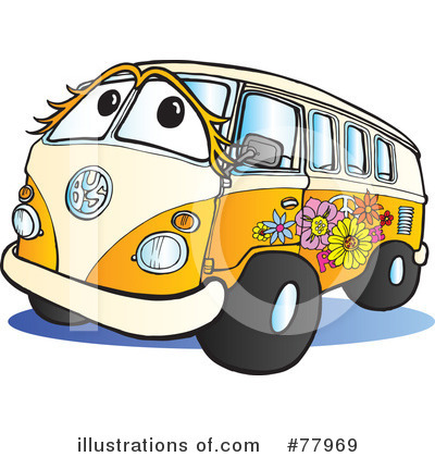 Royalty Free  Rf  Hippie Van Clipart Illustration By Snowy   Stock