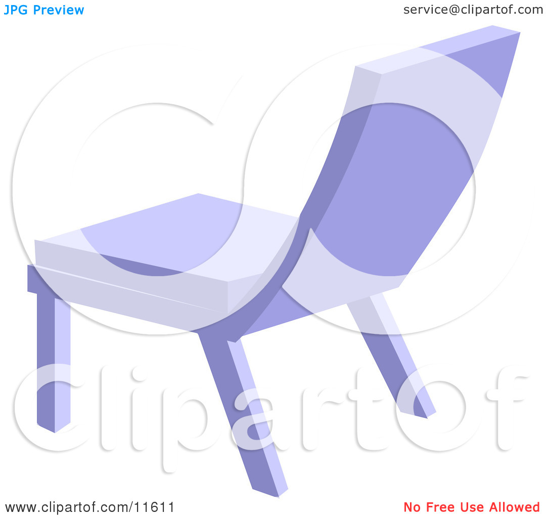 Simple Blue Chair Clipart Illustration By Geo Images