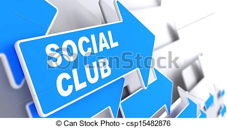 Stock Illustrations Of Social Club   Social Club   Social Concept Blue