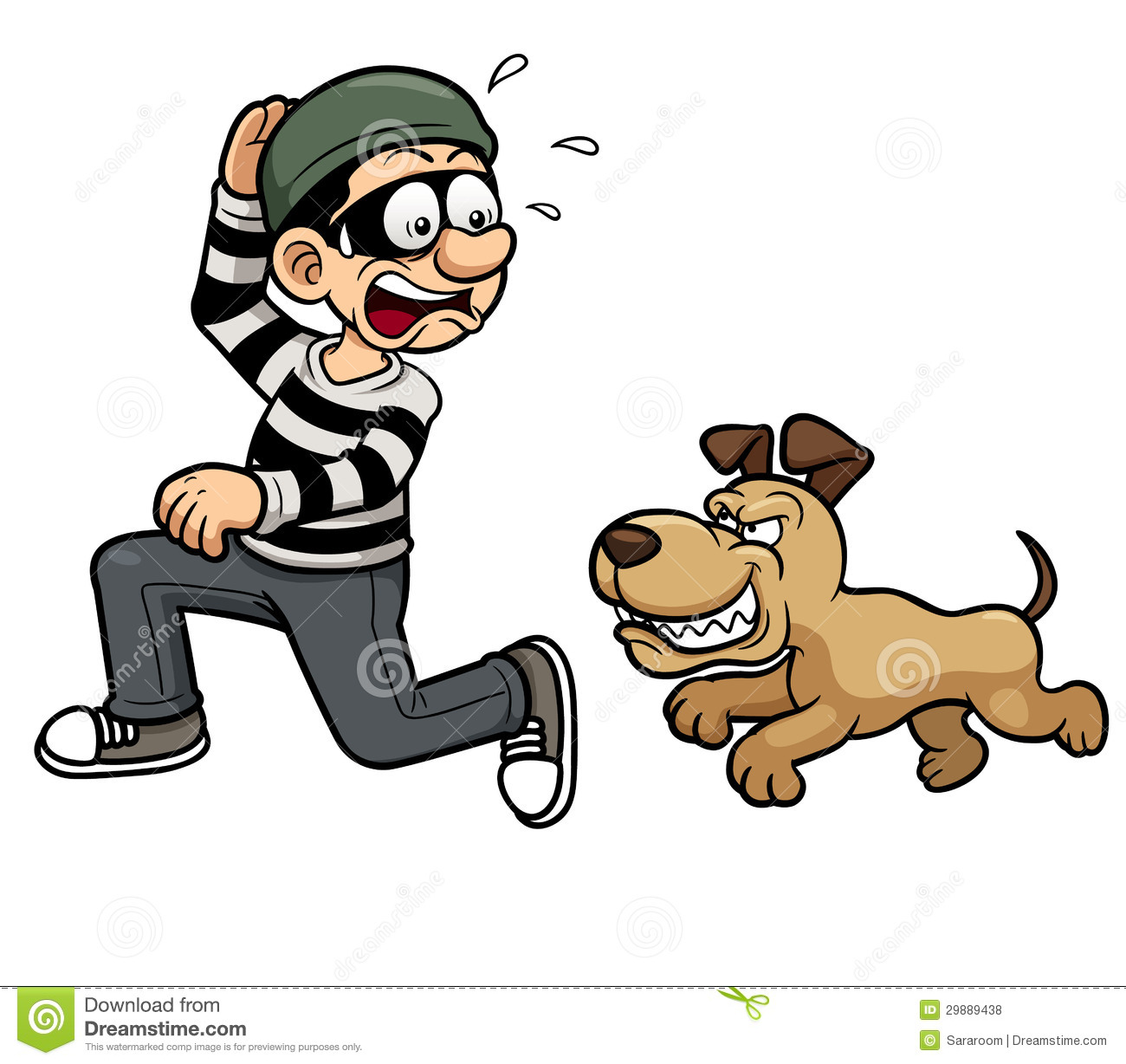 Thief Running A Dog Royalty Free Stock Photos   Image  29889438