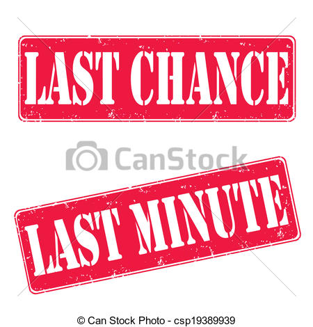 Vectors Of Last Chance Last Minute   Set Rubber Stamps Last Chance