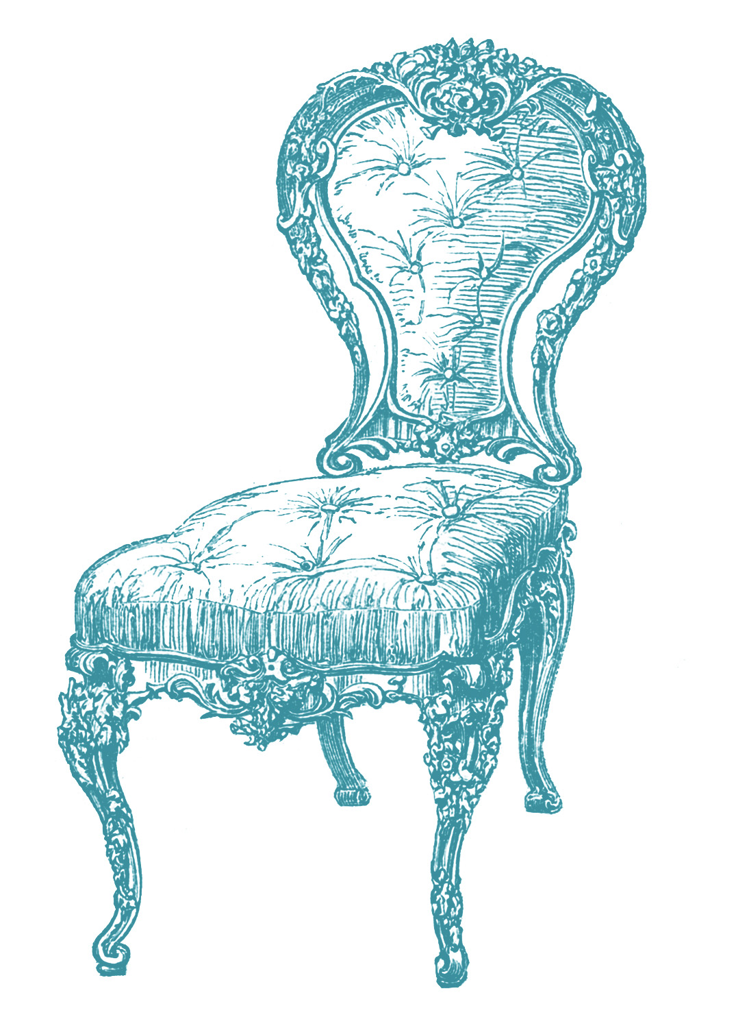 Vintage Clip Art   Frenchy Chair   4 Options   The Graphics Fairy