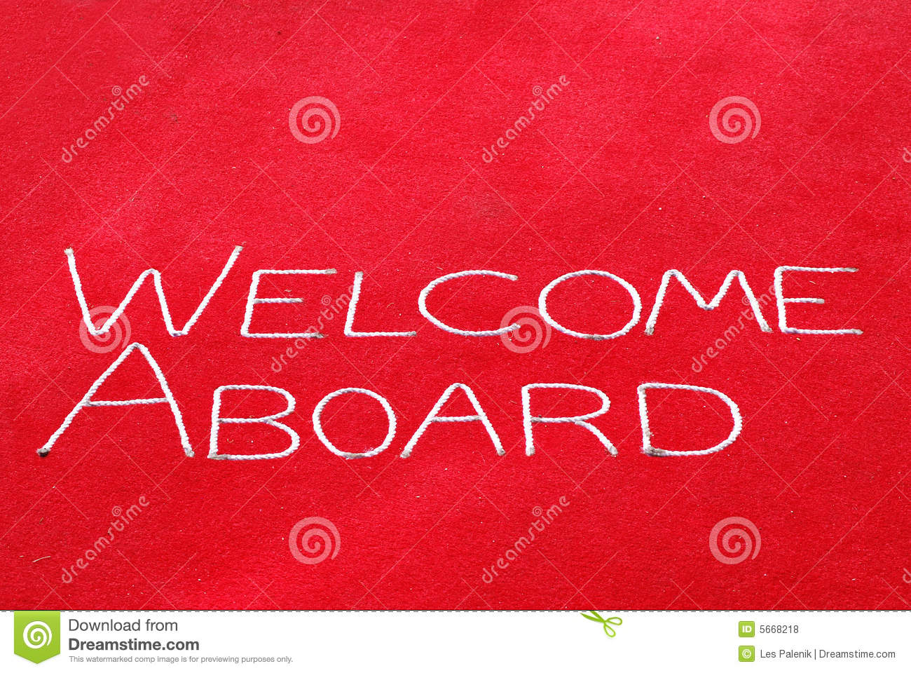 Welcome Aboard Clipart Welcome Aboard Sign On A Red