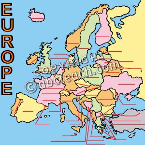 Clip Art  Europe Map Color Unlabeled   Preview 1