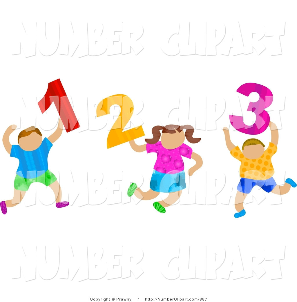 Clip Art Of School Children Carrying 1 2 3 Numerals By Prawny    887