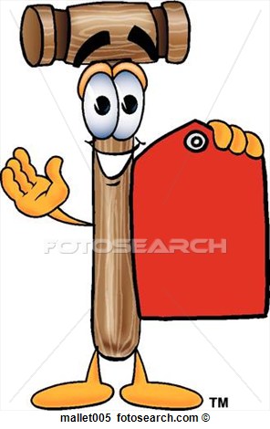 Clipart Of Mallet With Price Tag Mallet005   Search Clip Art
