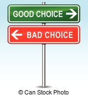 Good And Bad Choice Sign Concept   Illustration Of Good And