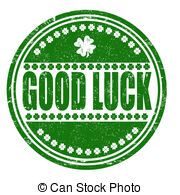 Good Luck Stamp   Good Luck Grunge Rubber Stamp On White   