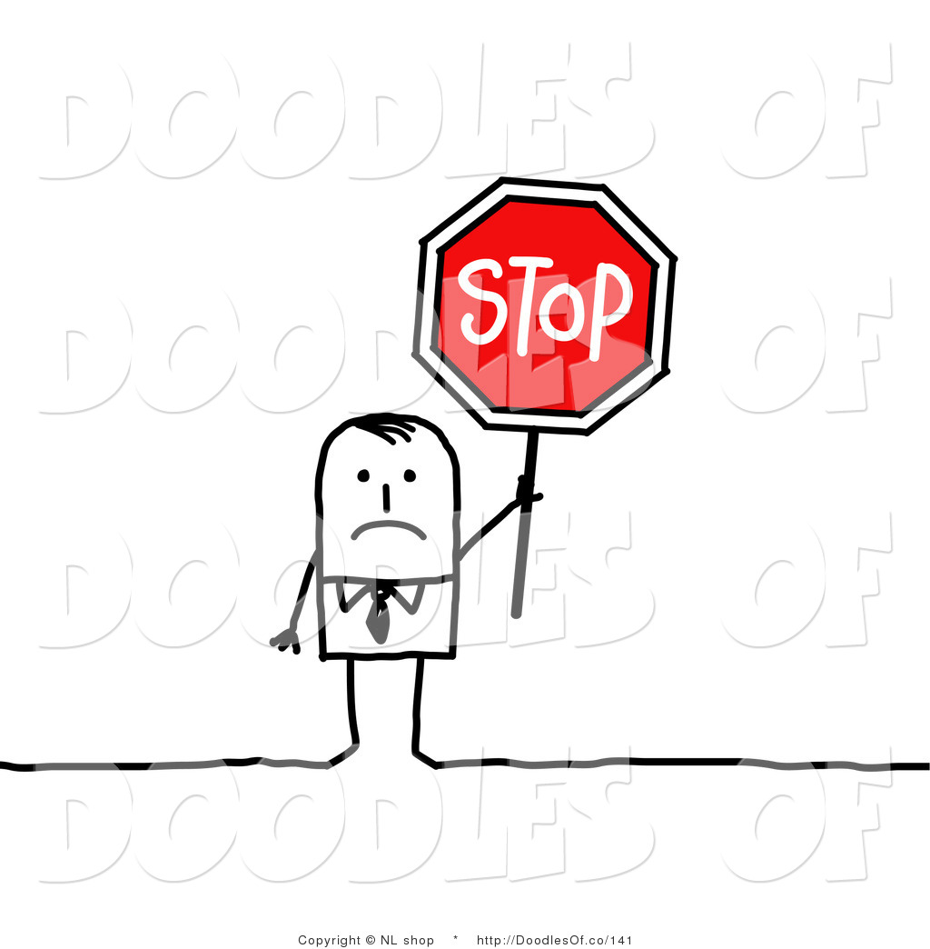 Halt Clipart Vector Clipart Of A Frowning Stick Figure Person Businses    