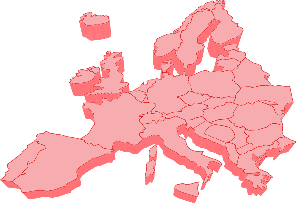 Map Of Europe 3d Clip Art At Clker Com   Vector Clip Art Online