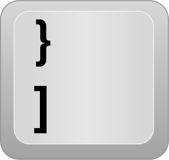 Parentheses Clipart Computer Key Brackets Right