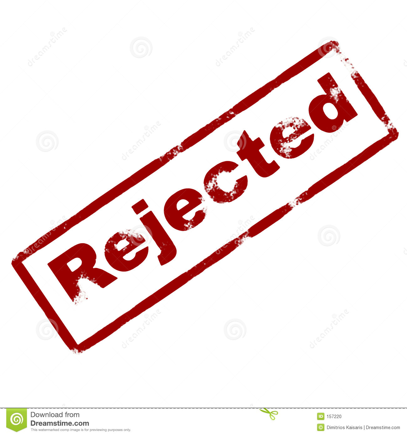 Rejected Rubber Ink Stamp Stock Photo   Image  157220