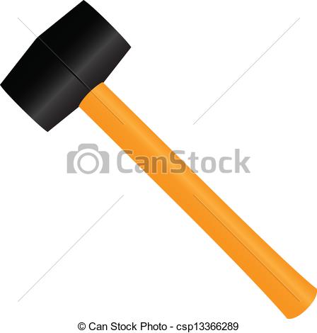 Rubber Mallet   A Tool For Straightening Work  Vector Illustration