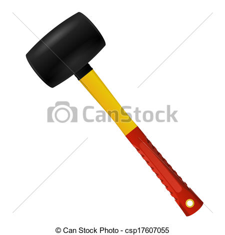 Rubber Mallet Isolated On White Background   Csp17607055