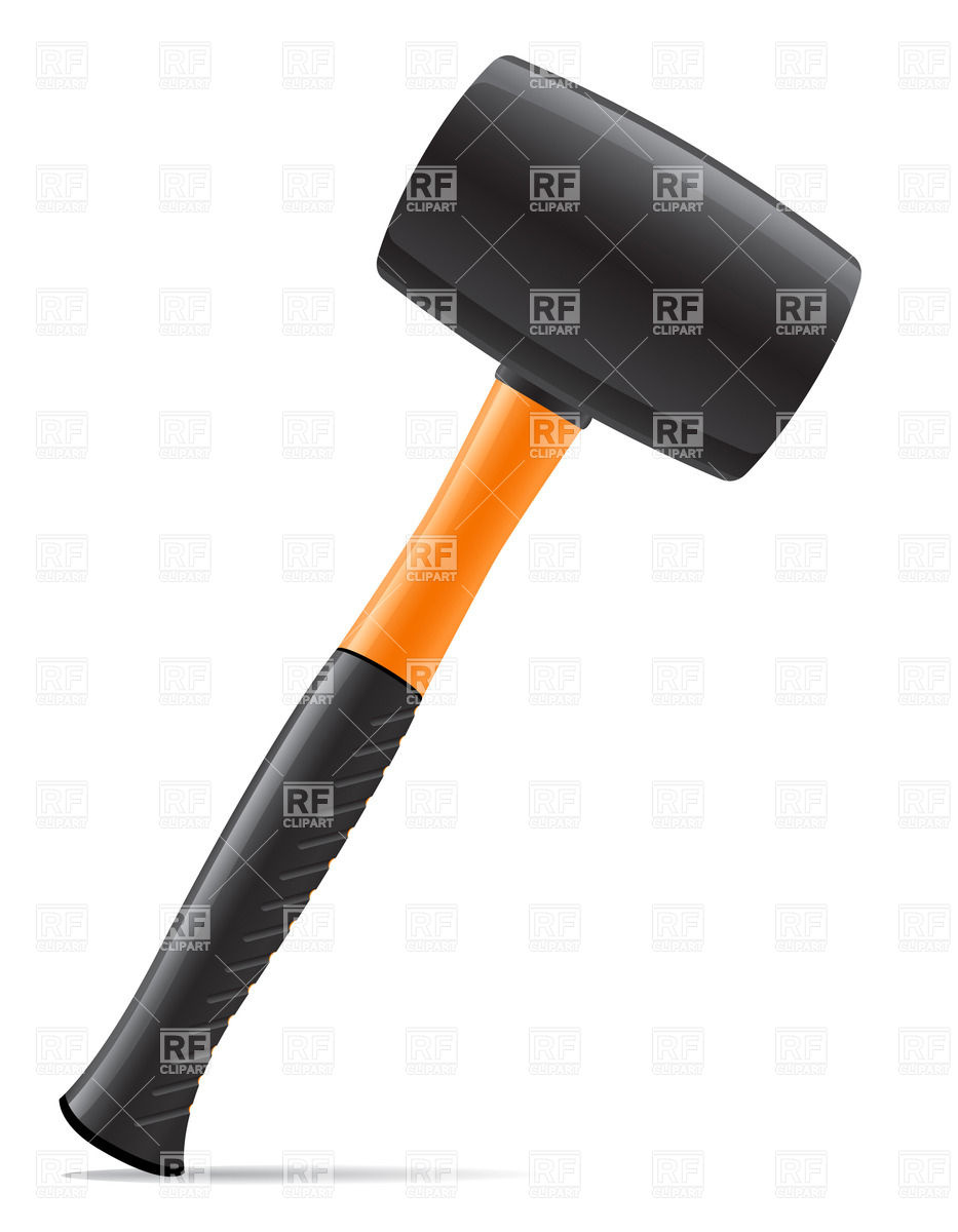 Rubber Mallet With Plastic Handle 26866 Download Royalty Free Vector