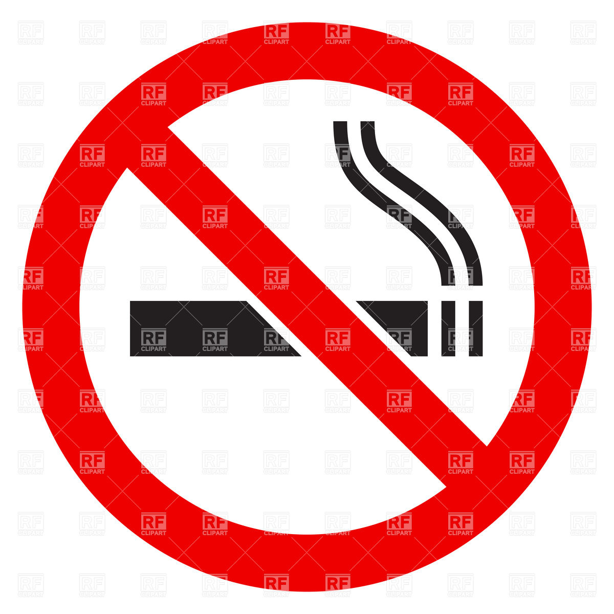 Simple No Smoking Sign Download Royalty Free Vector Clipart  Eps