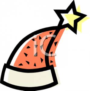 Star On The Tip Of A Santa Hat   Clipart
